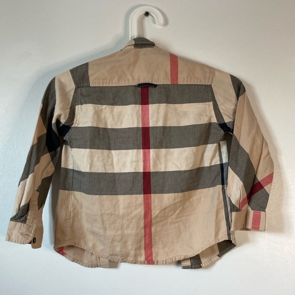 Burberry Cream and Black Button Down Shirt Classic Design - Picture 5 of 6